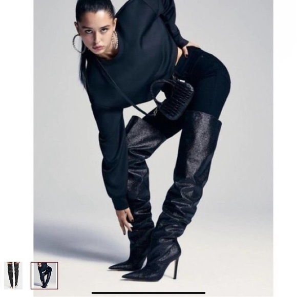 Good American knee high pointed toe boots - Picture 3 of 5